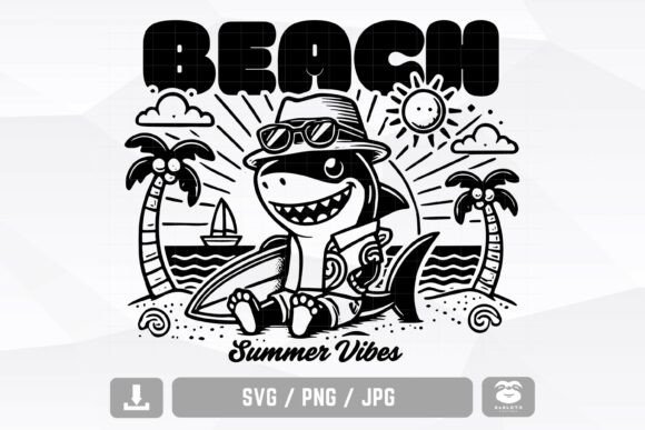 Beach Summer Vibes SVG, Retro Palm Tree