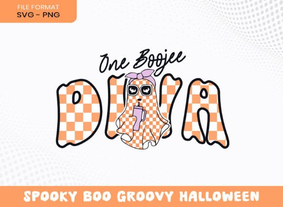 Boojee Diva Halloween Groovy Boo Bow SVG
