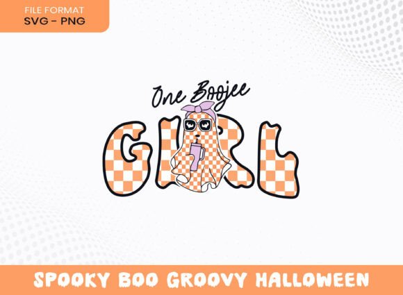 Boojee Girl Halloween Groovy Boo Bow SVG