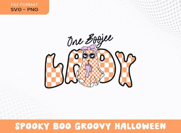 Boojee Lady Halloween Groovy Boo Bow SVG