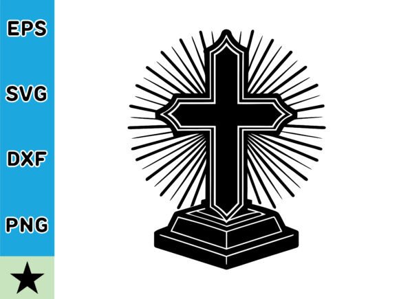 Engraved Cross Svg Vector