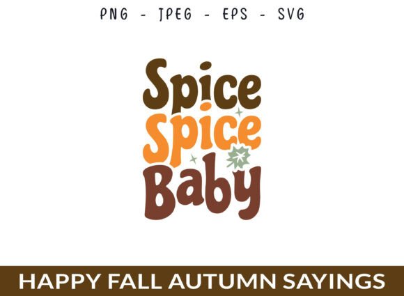 Spice Baby Happy Fall Pumpkin Leaf SVG