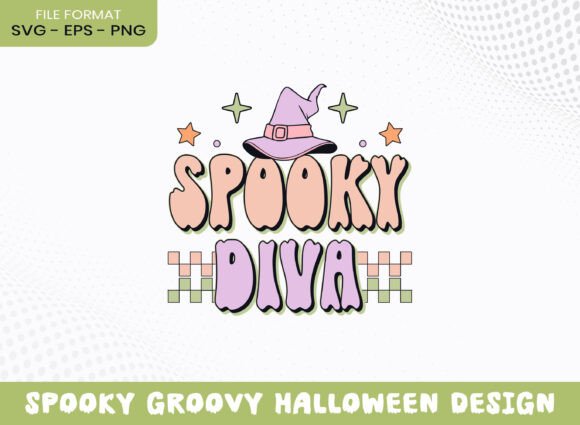 Spooky Diva Groovy Halloween Season SVG