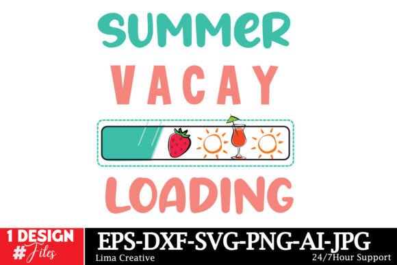 Summer Vacay Loading SVG Design